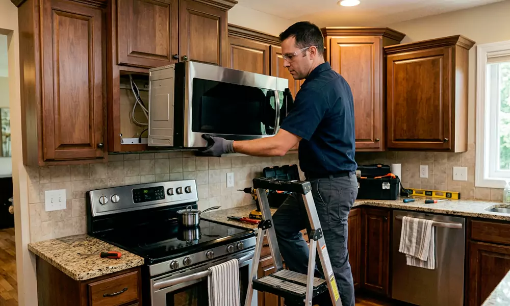 Microwave Installation in Belchertown, MA