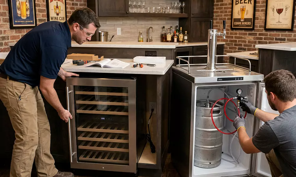 Wine Cooler and Kegerator Installation in Belchertown, MA