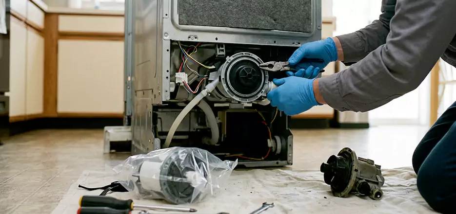 Dishwasher Motor Pump Replacement in Belchertown